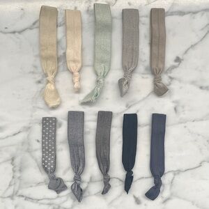 Set of 10 fabric hair ties